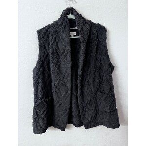 Koolaburra by UGG slate grey faux fur vest women size XL